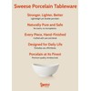Sweese 4 oz Very Small White Porcelain Bowls - Set