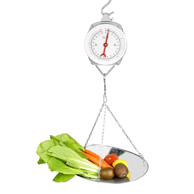 QWORK 110 lbs Large Display Spring Dial Weight Scale &