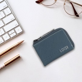 Lois - Wallet & Key Bag Small - Key Case Key Case Leather - Car Key Bag - Key Case, Blue / Grey, Blue-grey (205544)