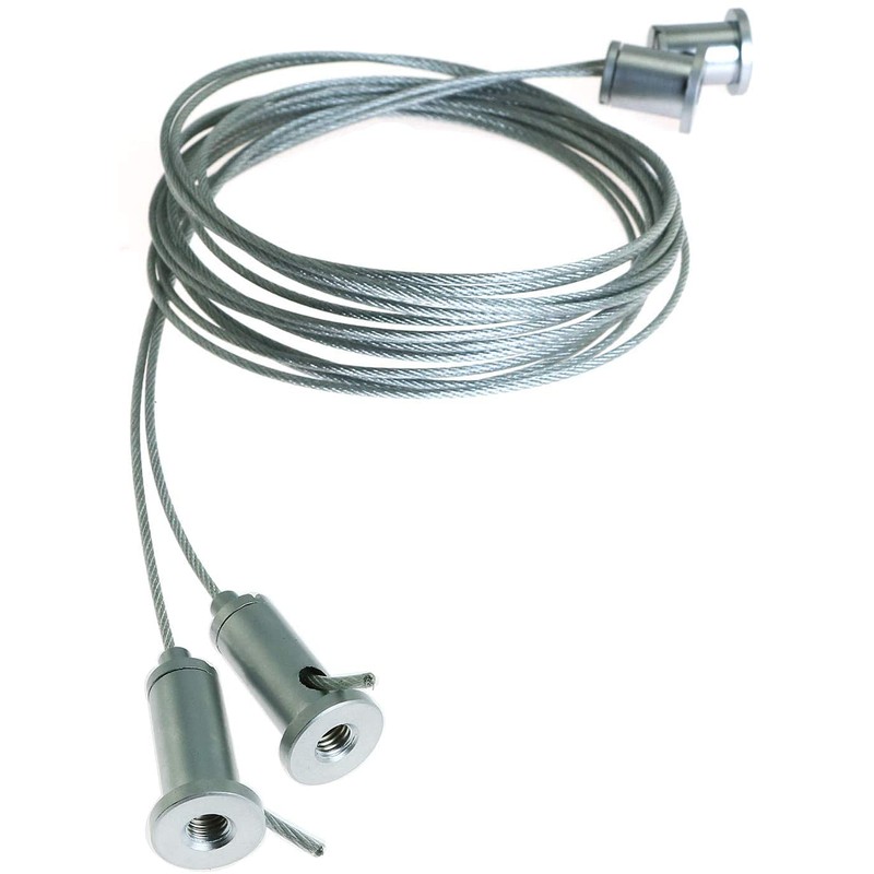 Longdex Light Suspension Cable 2PCS 2m/6.56ft Adjustable Pearl Chrome Stainless