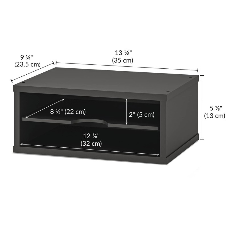 Ballucci File Organizer, 2-Tier Document Paper Sorter, Stackable Wood Desk