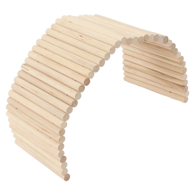 Pet Hideout Bridge Wooden Safe Bendable Small Pet Climbing Tunnel