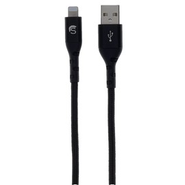 Scipio 4ft Kevlar Lightning to USB-A Braided Cable STLIGHTA4 - Lightning to Type A Charging Cord Black