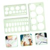 HOODANCOS 3pcs Ellipse Template Circle Stencils Engineering Rulers Students Drawing