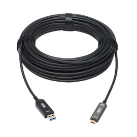 Tripp Lite Long Distance USB-A to USB-C Cable, 49 Feet / 15 Meters, 10 Gbps Data, Charging, Fiber Active Cable, Supports only USB 3.2 Gen 2, Male-to-Male, 3-Year Warranty (U428F-15M-D3)