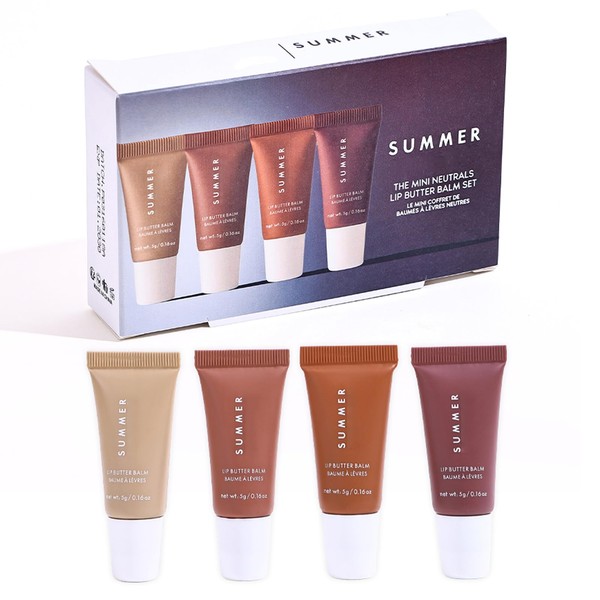Summer Lip Butter Balm, 4 Color Hydration Moisturizing Tinted Lip