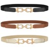 WERFORU Women's Thin Elastic Belt for Dresses, Thin Retro Stretch