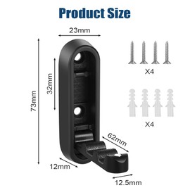 flintronic Pack of 2 Clothes Hooks Wall, Space-Saving Coat Rack, Foldable, Wall Coat Rack, Hook Rack, Coat Hooks for Jackets, Scarves (Black)