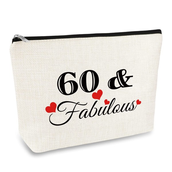 60th Birthday Gifts Idea Cosmetic Bag Gift 60th Birthday Gifts for Women 60 Year Old Gifts for Her Boss Leader Nana Best Friend Mom Aunt Makeup Bag Born in 1962 Gifts Travel Toiletry Bag