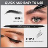 2 En 1 Delineador De Ojos & Lapiz Cejas 3d