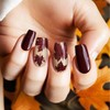 24pcs Maple Leaf Red Medium-Length Press on Nails, Full Cover