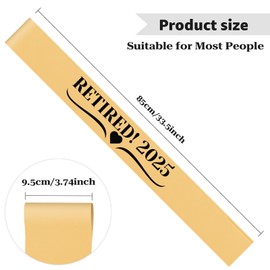 Retirement Gift for Women Men Retired Satin Sash 2025 Retired Gift for Coworker Boss Employee Mom Grandma Sister Teacher Nurse Celebration Sash for Retirement Party Decorations Supplies