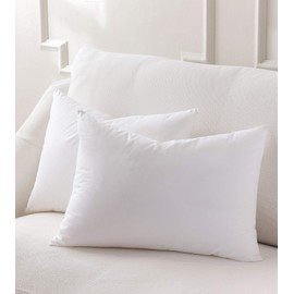 Plankroad Home Décor 12x21 Hypoallergenic Fluffy Faux Down Poly Rectangular Pillow Insert, 100% Cambric Cotton Shell, Never Vacuum-Packed, Made in USA, Set of 2