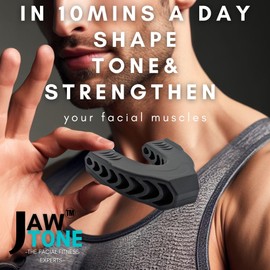JawTone™ Jaw Exerciser & Full Face exerciser 4 Men & Woman [40&60LB resistance jaw trainer kit] Jaw shaper and Jaw toner to use as a double chin remover, face shaper, double chin exerciser