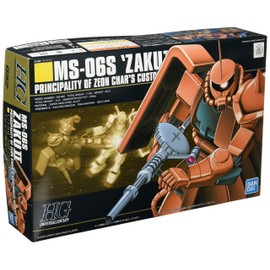Bandai Spirits HGUC Mobile Suit Gundam MS-06S Char's Custom Zaku II 1/144 Scale Pre-colored Plastic Model