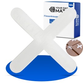 Tile Spacers for Grouting, 1000 Pieces, 3mm Thickness, White, Plastic, Grout Cross for Even Spacing, Tile Spacers, Tile Spacers, Tile Cross, Plastic Crosses Tile