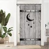 Yookeb Stall Barn Door Bathroom Shower Curtain 36W by 71H