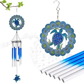 Wind Chimes for Outside Sea Turtle Wind Chime Wind Spinner, Outdoor Decoration Garden Patio Decor Turtles Memorial Windchime Gifts for Women