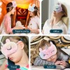 6 Pieces Plush Sleep Eye Masks, Faux Fur Rainbow Unicorn