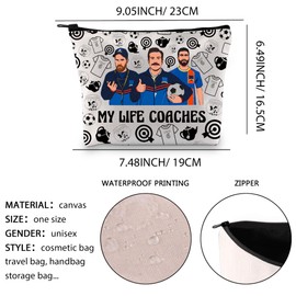 Ted Coach Makeup Bag Lasso TV Show Fans Gift Ted TV Show Inspired Gift Soccer Football Lover Gift Zipper Pouch Travel (My Life COA2CHES 2UK)