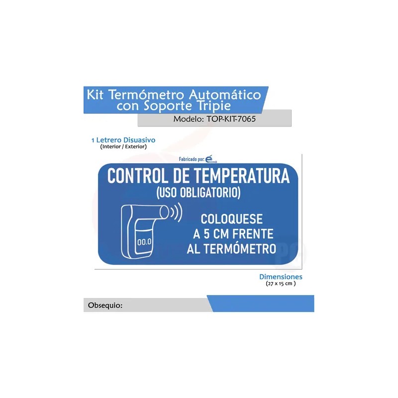 Kit Termometro Automatico Gb-100 Con Soporte Tripie V3