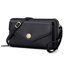 Peacocktion Wallet for Women, Travel Crossbody Bags for Women, Wristlet Purses for Womens with Phone Pocket Zipper