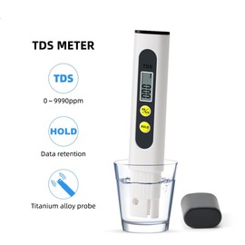 2025 New TDS Meter Digital Water Tester Water Quality Tester for RO-RODI System Drinking Water, Aquariums, Hydroponics, 0-9990 ppm Measuring Range, 1 ppm Increments, 2% Readout Accuracy