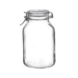 Bormioli Rocco Fido Round Jar, 101-1/2-Ounce, Clear