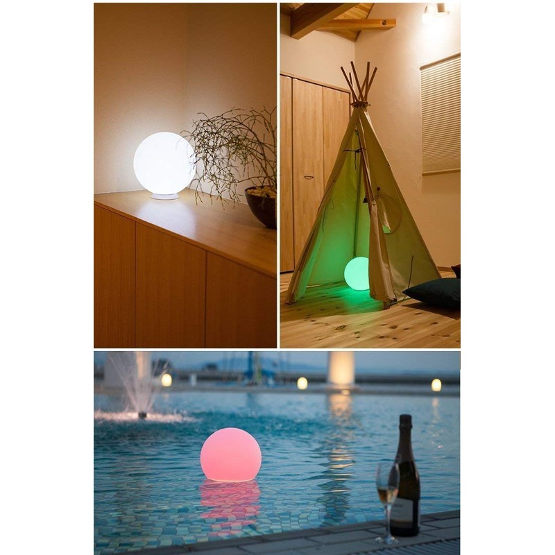 Mr.Go 8-inch Ultra-Fun LED Glowing Ball Light w/Remote, RGB Color