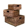 BIRDROCK HOME Abaca Nesting Baskets Set of 3 - Handwoven