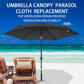 Outdoor Umbrella Replacement Canopy | Table Sun Umbrellas | Outdoor Polyester Canopy Cover for Patio Umbrella,UV30+ Protective Washable Cover for Beach, Terrace, Playground, Garden, Patio