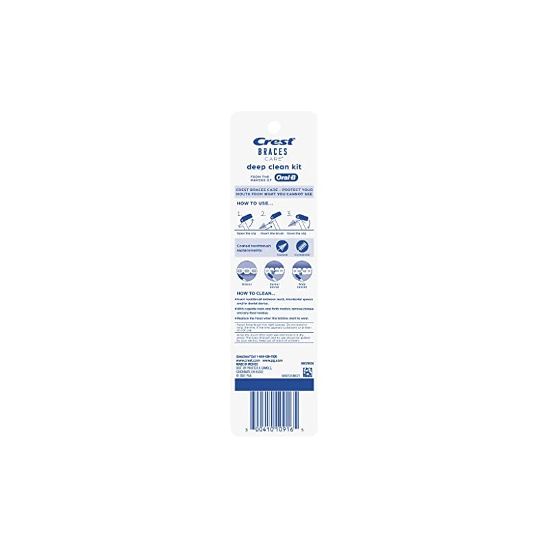 Kit de limpieza profunda Crest Braces Care con cepillo de