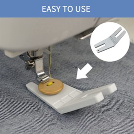 YAFIYGI 2Pcs Hump Jumper Sewing Tool Bulky Seam Jumper Seam Foot Button Spacer Flush Plate Presser Foot for Chunky Denim Easy Sew Gadgets Tools Standard Guide Suitable for Most Sewing Machines