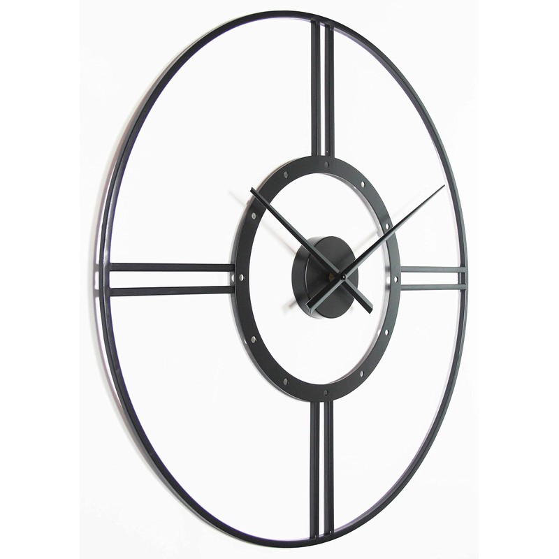 Infinity Instruments Large Metal Wall Clock 24 inch Astro Contemporary