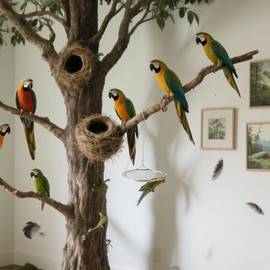 Bird Swing for Cage - Chew-Proof Hummingbird Swing - with Cooling Grid Design Stainless Playground Rest Bed Chew-Proof Rust-Resistant for Lovebird Cockatiel Finch Pet Store Balcony