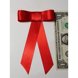 EmilyRose Couture Satin Hair Bow Collection (Alligator Clip, Red)