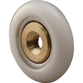 Prime-Line Products M 6206 Tub Enclosure Rollers, 3/4-Inch Round, Narrow Tire,(Pack of 2),Brass