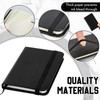 Qeeenar 6 Pcs Hardcover Leather Pocket Notebook 4 x 2.5