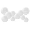 GAKA FAVOR 10Pcs White Paper Lanterns Set, Hanging Paper Lanterns