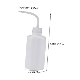 Zerodeko 2pcs Portable Squeeze Bottle with Curved Neck Narrow Spout for Precise Watering Leakproof Design for Lab Use Plant Care and Liquid Dispensing Transparent Body for Easy Liquid