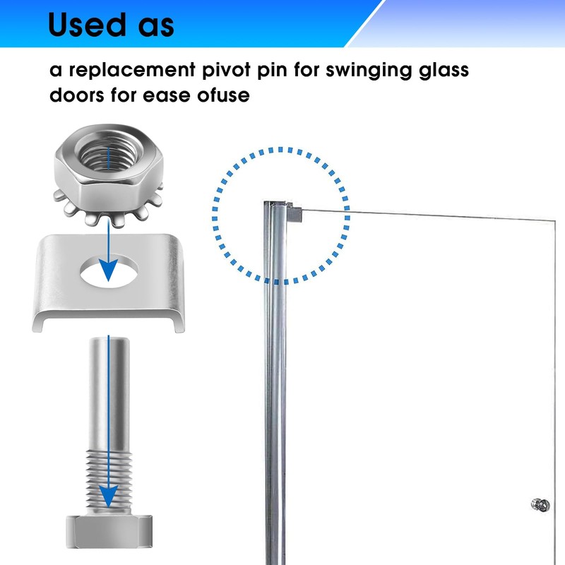Shower Door Pivot pin Parts - Stainless Steel Shower Door