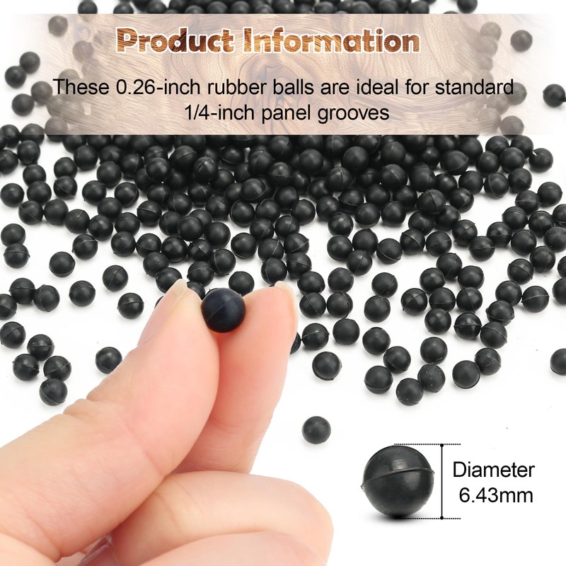 Raised Panel Cabinet Door Spacers (100-Pack) 1/4" (6.35mm) Rubber Ball