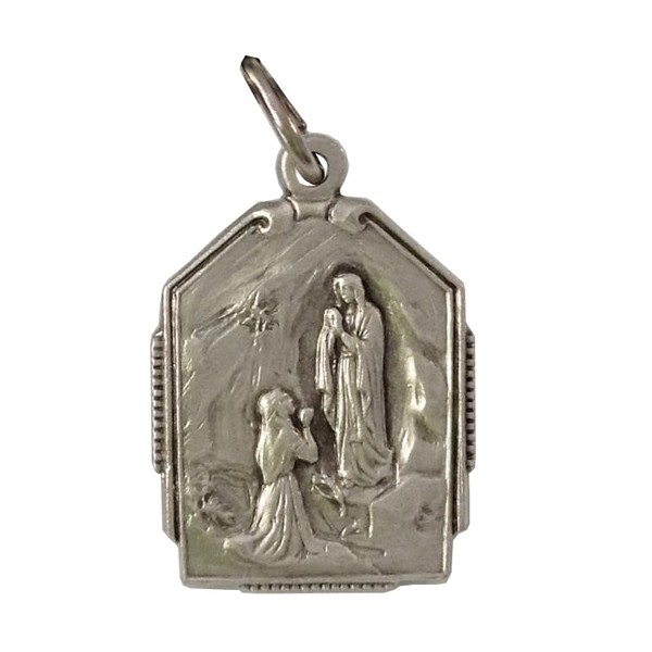 OUR LADY OF LOURDES MEDAL (SAINT BERNADETTE AT THE GROTTO)