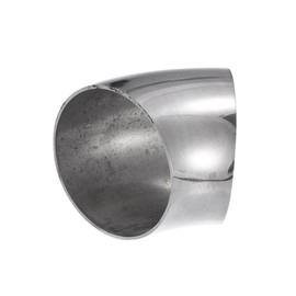 Motoforti OD 2.5 Inch 45 Degree Mandrel Bend Elbow SS304 Stainless Steel Bend Tube Exhaust Elbow Pipe for Car Modified Exhaust System 2.5" Piping Silver Tone Long-lasting