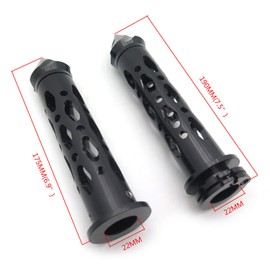 XKMT-Black CNC Billet 7/8" (22mm) Spike Bar Ends Hand Grips with throttle Compatible With Kawasaki Ninja 250 500 ZX6 ZX7 ZX9 ZX10 ZX12 ZX14 All Models and Years [B018QJP218]
