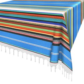84 X 59 Inch Mexican Serape Blanket Bay Window Blanket, Mexican Tablecloth Serape Tatami Blanket Bed Blanket Table Cover Tapestry Blanket Picnic Mat for Mexican Party Wedding Decorations