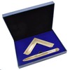 Masonic Freemason Gold Square & Compass Gift Set Presented in