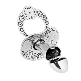 fish Children's Christening Gift Dummy Real Silver Clear Ecological Packaging