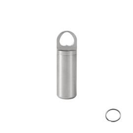 Portable Pill Box Organiser Heart-shaped with Key Chain Ring, Cute Daily Pill Case Container for Pocket Purse, Waterproof Pill Carrier Holder for Outdoor Camping Traveling (Polished-M)