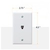 Newhouse Hardware Phone Jack & TV Cable Wall Plate Bundle,
